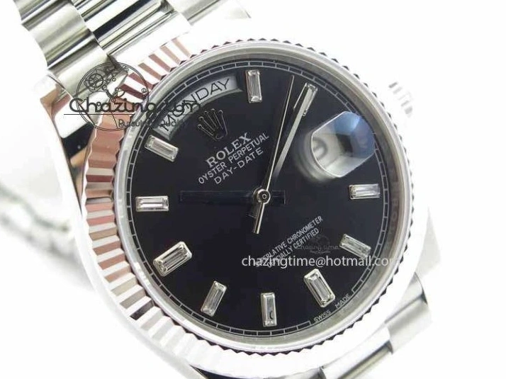 MiroTime 0503 Day Date 40mm SS BP Maker Best Edition Black Dial Diamond Markers On SS Bracelet A Casual 3691